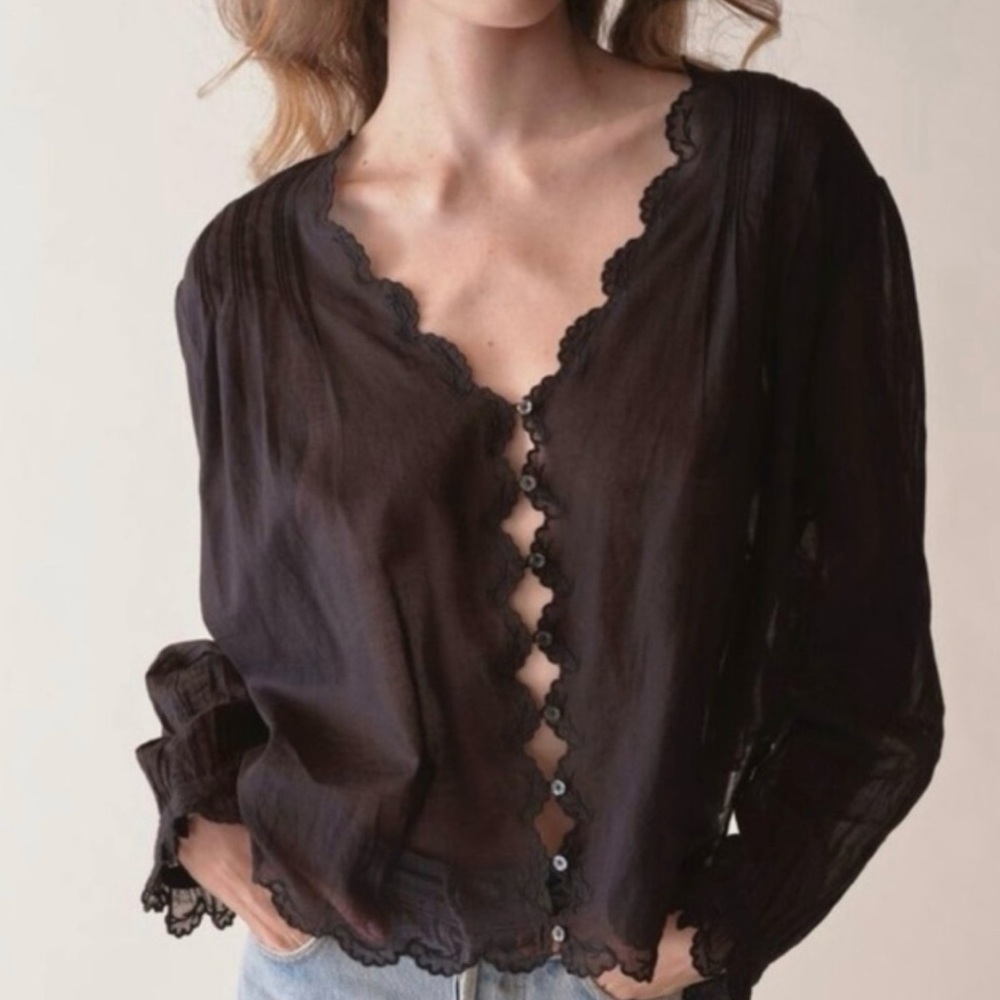 Doen Elayne top black size large - Picture 2 of 7